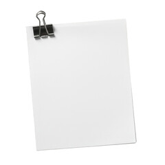 Blank White Note Paper Mockup Isolated Transparent Background