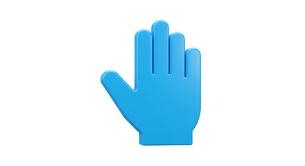 Obraz premium Blue Hand Cursor Illustration a 3D Pointer Navigation with Finger