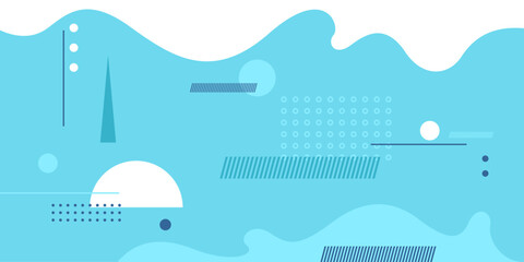 Composition with geometric shapes. Abstract background for design. A template for advertising in a modern style. Stylish illustration for the poster. Trendy stylish graphics.