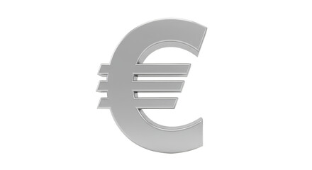 Euro Currency 3D Sign Symbol Finance Transparent PNG Background