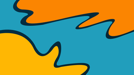 abstract blue background with yellow waves