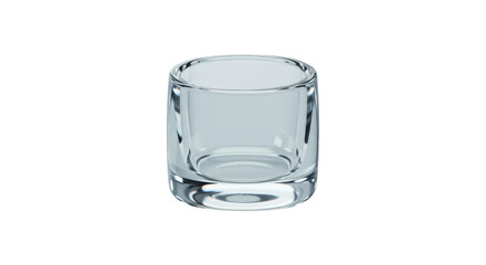Glass Transparent Drink Water Empty Crystal on Transparent Background 3D