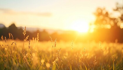 Golden hour field landscape nature photography sunset sunrise meadow view