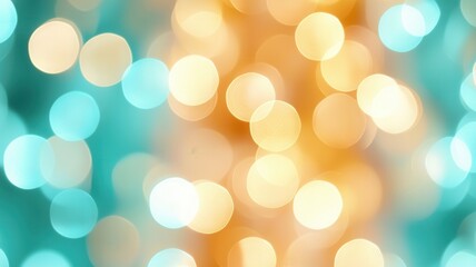 Blurred teal and orange bokeh lights celebratory a festive, creating atmosphere, perfect for backgrounds and overlays