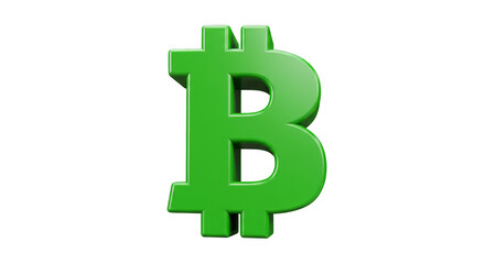 Obraz premium Green Bitcoin Crypto Currency Investment Digital 3d Illustration