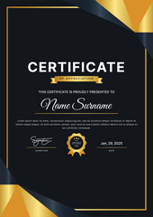 Certificate Vertical Template Design