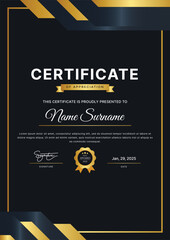Certificate Vertical Template Design