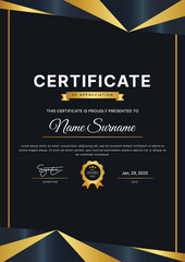 Certificate Vertical Template Design