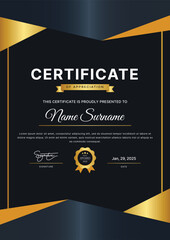 Certificate Vertical Template Design