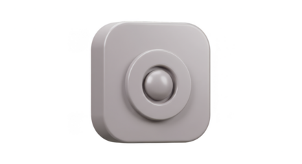 Grey App Icon Rendering of Modern Digital Technology Transparent Background