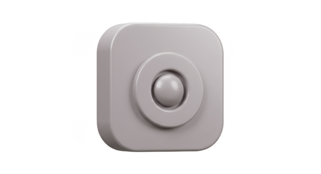 Grey App Icon Rendering of Modern Digital Technology Transparent Background