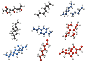 Isolated Illustration of Molecular Chemical Structures On Transparent Backdrop