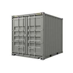 Gray Cargo Container for Shipping Freight Transportation 3D Rendering