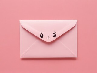  A cute and cheerful kawaii envelope brings joy to a pastel world