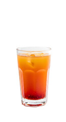 Iced Cocktail Drink in Clear Glass Beverage Refreshment on Transparent