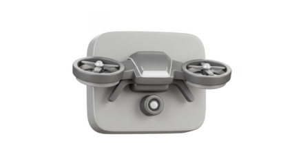Gray Drone Device 3D Render Aerial Aircraft Technology Innovation