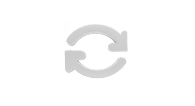 Gray Refresh Arrow Loop Cycle Repeat with Transparent Background