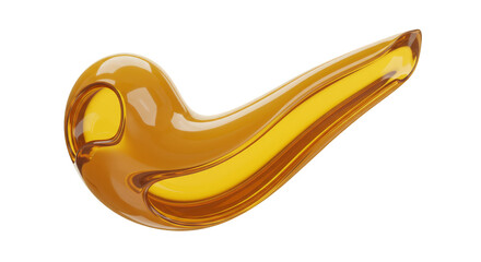 Obraz premium Glossy Yellow Check Mark Symbol Illustration on Transparent Background