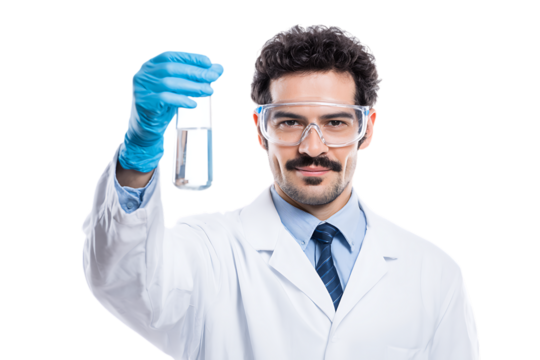 Male Scientist Holding Test Tube