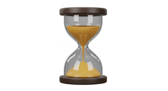 Hourglass Sand Flowing Transparent Illustration Time Measurement