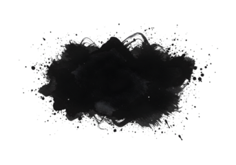 Abstract Black Watercolor Stain Ink Splash Paint Brush Spot Texture