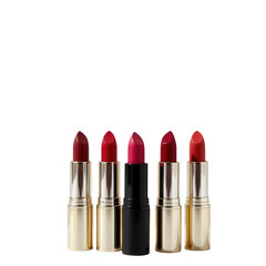 Obraz premium Five Vibrant Lipsticks on a Transparent background for Beauty Showcase