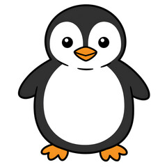 Obraz premium Illustration of a Cute Penguin Cartoon Animal Character Isolated on Transparent