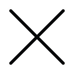 X mark icon for close, cancel, or delete actions