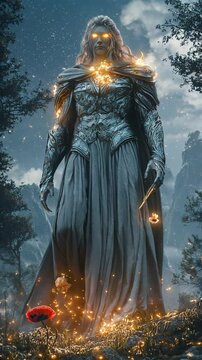 The mighty ancient Greek god Hypnos walks in armor. Myths come to life! Witness the mighty Greek gods and Titans&mdash;power, fury, and glory in epic video!. High quality FullHD footage