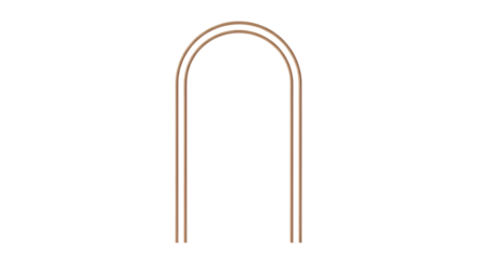 Illustration of Brown Arch Line Elegant Geometric Minimalist on Transparent