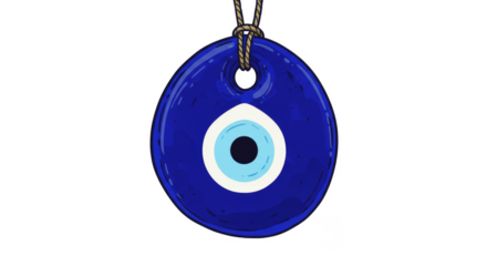 Illustration of Evil Eye Amulet Protection Good Luck Charm Nazar
