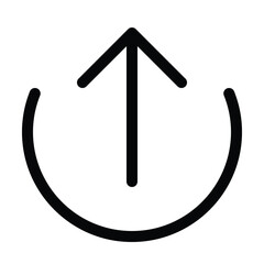 Outline upload icon to transfer, send, or upload data