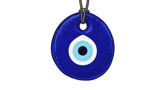 Illustration of Evil Eye Amulet Protection Good Luck Charm Nazar