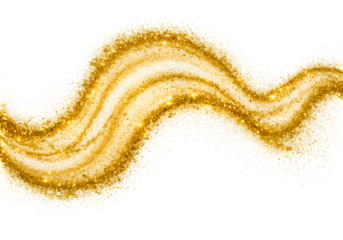 Abstract Gold Glitter Wave Texture Background With Sparkle Effect