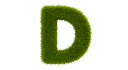 Illustration of Green Grass Letter D Alphabet Font Type Nature