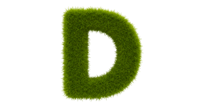 Illustration of Green Grass Letter D Alphabet Font Type Nature