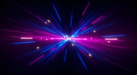 Blue - Purple Radial Light Effect Pattern