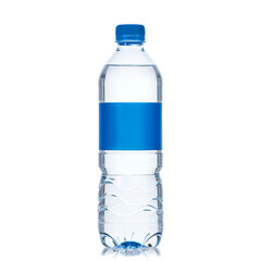 Naklejka premium Illustration of Refreshing Clear Water in Plastic Bottle with Blue Label