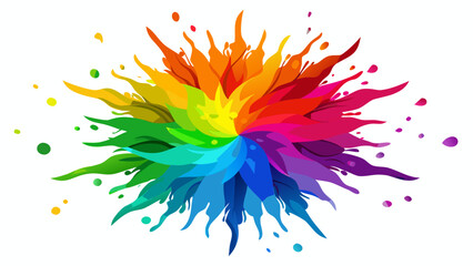 Vibrant rainbow flower bursting with color and energy