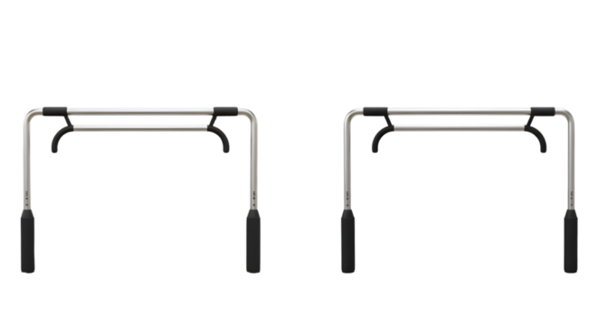 Illustration of Silver Portable Pull Up Bar for Home Gym on Transparent