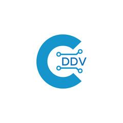 Classic Shield Logo with Stars and DDV Letters – Premium Badge or Security Brand Identity. DDV Letter Logo.
