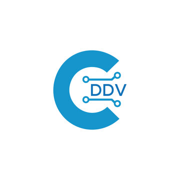 Classic Shield Logo with Stars and DDV Letters &ndash; Premium Badge or Security Brand Identity. DDV Letter Logo.
