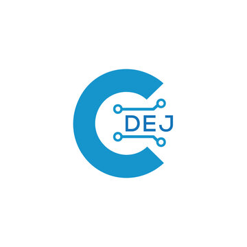 Classic Shield Logo with Stars and DEJ Letters &ndash; Premium Badge or Security Brand Identity. DEJ Letter Logo.
