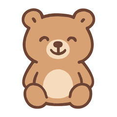 Fototapeta premium Cute smiling bear illustration vector