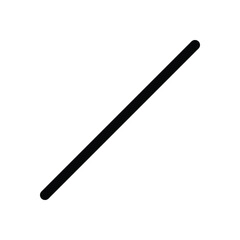 Outline slash icon to divide, separate, or indicate no