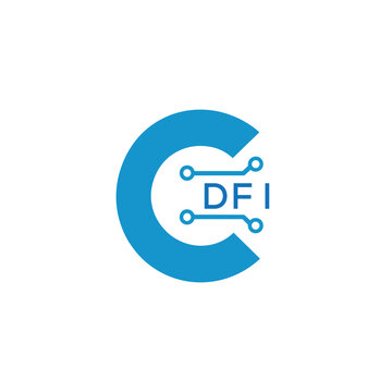 Classic Shield Logo with Stars and DFI Letters &ndash; Premium Badge or Security Brand Identity. DFI Letter Logo.
