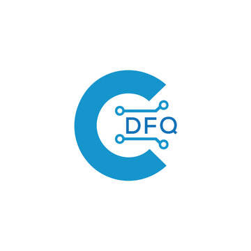 Classic Shield Logo with Stars and DFQ Letters &ndash; Premium Badge or Security Brand Identity. DFQ Letter Logo.
