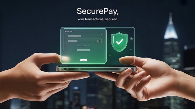 Secure payment transaction on a smartphone with digital security shield