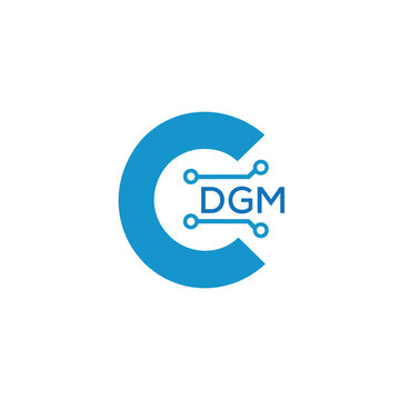 Classic Shield Logo with Stars and DGM Letters &ndash; Premium Badge or Security Brand Identity. DGM Letter Logo.
