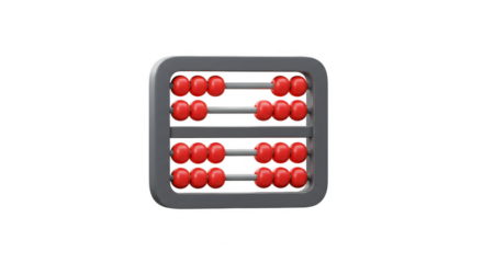Illustration of Wooden Abacus Calculator for Math Education Tool